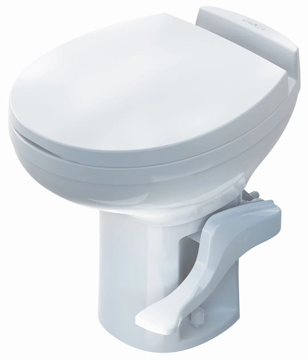 50274 – DAVE CARTER Toilet, Permanent High Profile Round Seat With 18 Inch Seat Height Pedal Flush Control Full Bowl ...